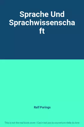 Couverture du produit · Sprache Und Sprachwissenschaft