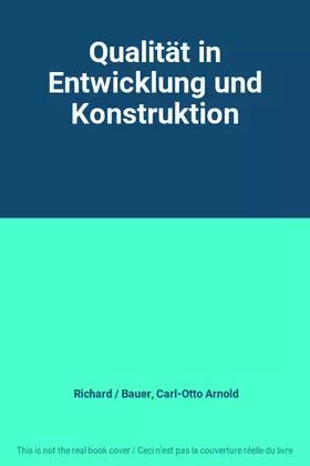 Couverture du produit · Qualität in Entwicklung und Konstruktion