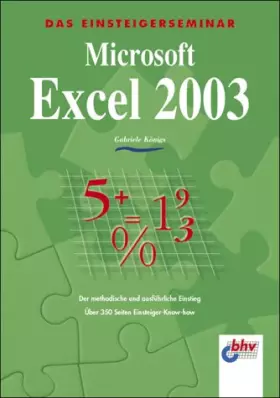 Couverture du produit · Microsoft Excel 2003