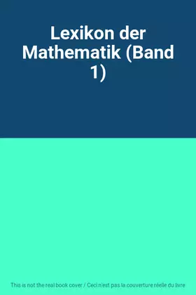 Couverture du produit · Lexikon der Mathematik (Band 1)