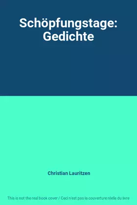 Couverture du produit · Schöpfungstage: Gedichte