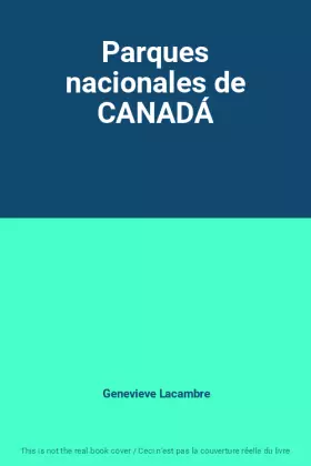 Couverture du produit · Parques nacionales de CANADÁ