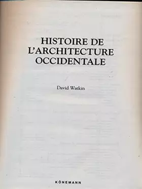 Couverture du produit · Histoire de l'architecture occidentale
