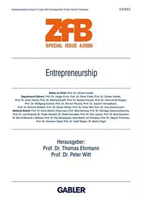 Couverture du produit · Entrepreneurship (ZfB Special Issue)