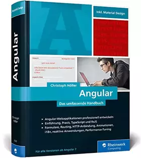 Couverture du produit · Angular: Das große Handbuch zum JavaScript-Framework. Einführung und fortgeschrittene TypeScript-Techniken, Inkl. Angular Material