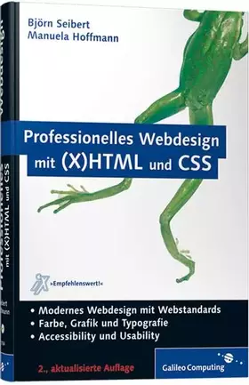 Couverture du produit · Professionelles Webdesign mit (X)HTML und CSS, mit CD