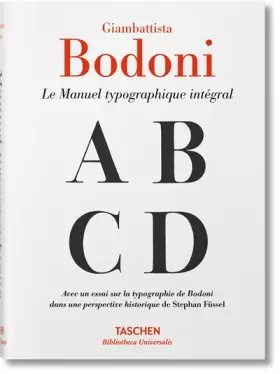 Couverture du produit · Giambattista Bodoni. Manuel typographique