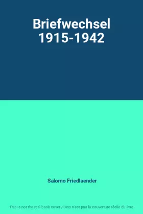 Couverture du produit · Briefwechsel 1915-1942