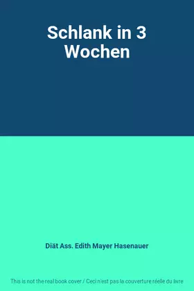 Couverture du produit · Schlank in 3 Wochen