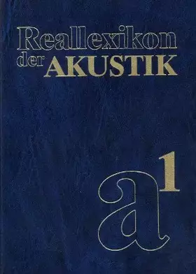 Couverture du produit · Reallexikon der Akustik