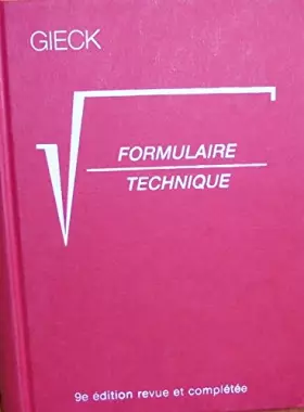 Couverture du produit · GIECK - Formulaire technique - 9eme ed.
