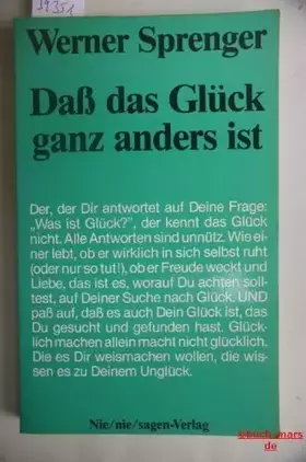 Couverture du produit · Dass das Glück ganz anders ist: Prosa