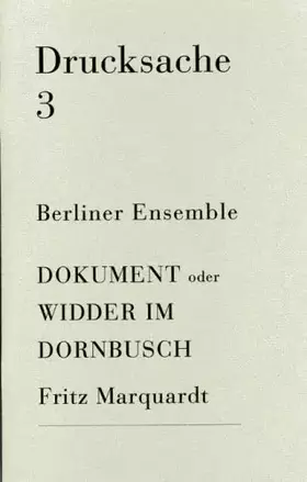Couverture du produit · Dokument oder Widder im Dornbusch.