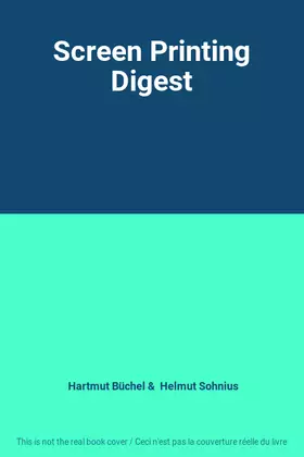 Couverture du produit · Screen Printing Digest