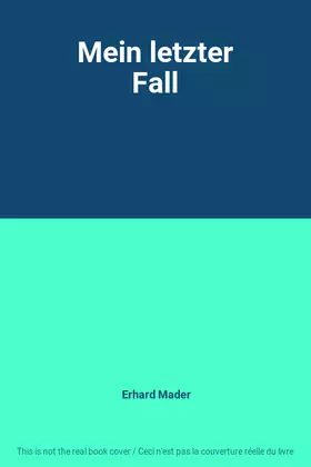 Couverture du produit · Mein letzter Fall
