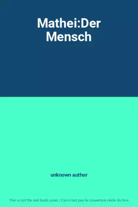 Couverture du produit · Mathei:Der Mensch