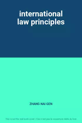 Couverture du produit · international law principles
