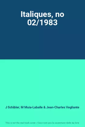 Couverture du produit · Italiques, no 02/1983