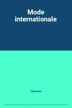Couverture du produit · Mode internationale