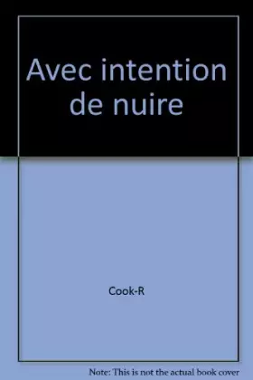 Couverture du produit · Avec intention de nuire