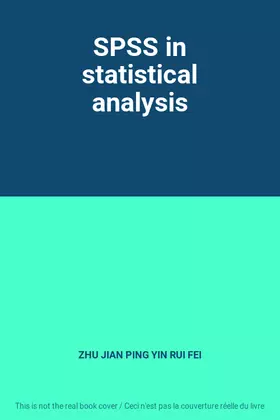 Couverture du produit · SPSS in statistical analysis