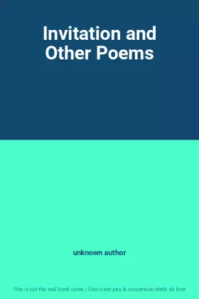 Couverture du produit · Invitation and Other Poems