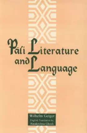 Couverture du produit · Pali Literature and Language