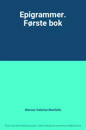 Couverture du produit · Epigrammer. Første bok