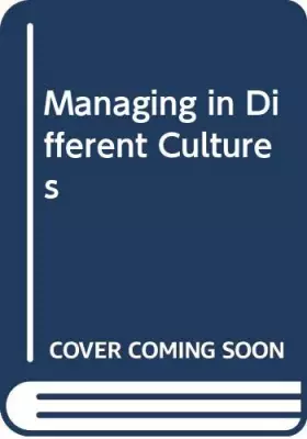 Couverture du produit · Managing in Different Cultures