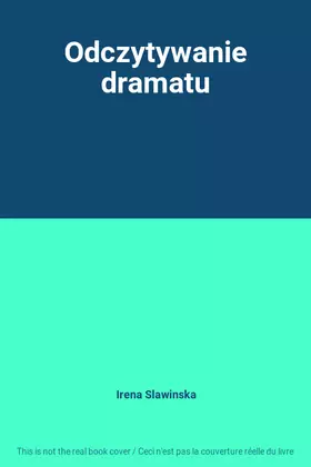 Couverture du produit · Odczytywanie dramatu