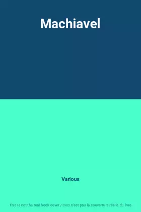 Couverture du produit · Machiavel