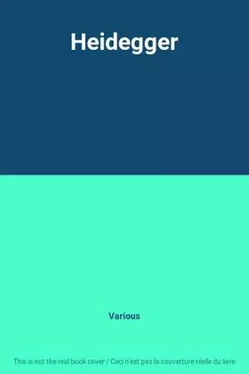 Couverture du produit · Heidegger