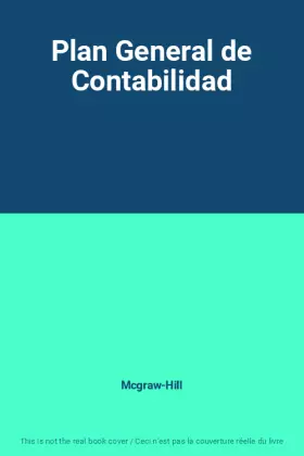 Couverture du produit · Plan General de Contabilidad