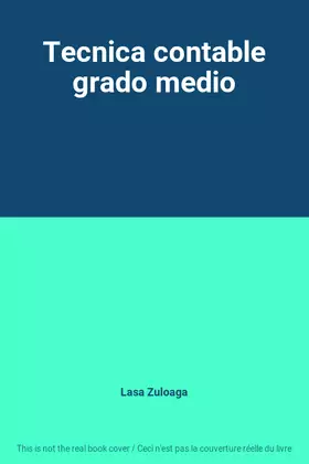 Couverture du produit · Tecnica contable grado medio
