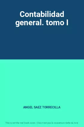 Couverture du produit · Contabilidad general. tomo I