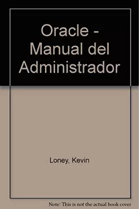 Couverture du produit · Oracle manual del administrador