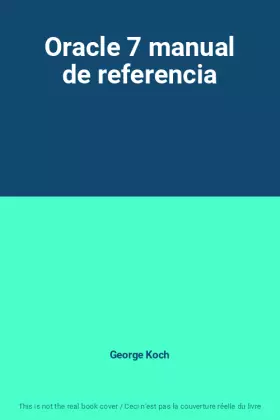 Couverture du produit · Oracle 7 manual de referencia