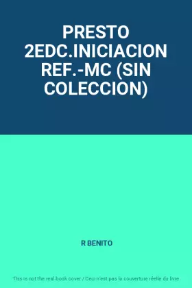 Couverture du produit · PRESTO 2EDC.INICIACION REF.-MC (SIN COLECCION)