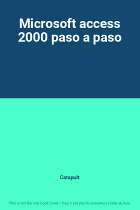 Couverture du produit · Microsoft access 2000 paso a paso