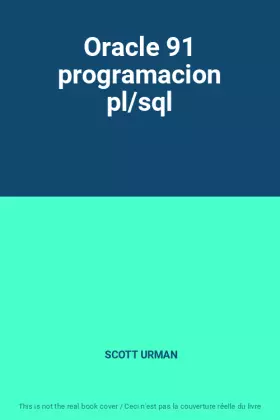 Couverture du produit · Oracle 91 programacion pl/sql