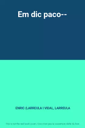 Couverture du produit · Em dic paco--