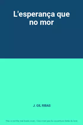 Couverture du produit · L'esperança que no mor