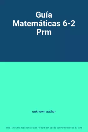 Couverture du produit · Guía Matemáticas 6-2 Prm