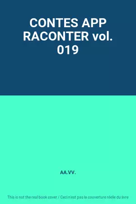 Couverture du produit · CONTES APP RACONTER vol. 019