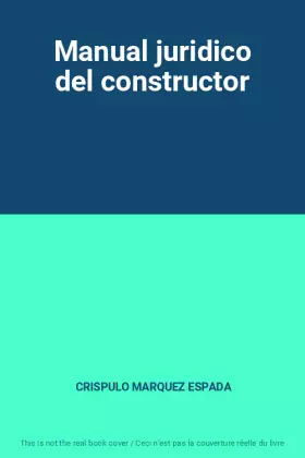 Couverture du produit · Manual juridico del constructor