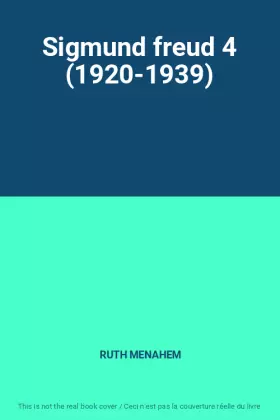 Couverture du produit · Sigmund freud 4 (1920-1939)