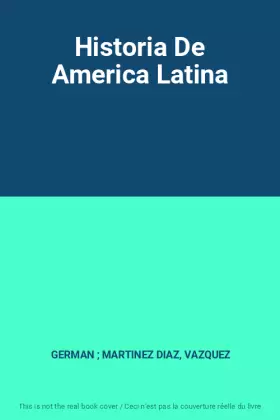 Couverture du produit · Historia De America Latina
