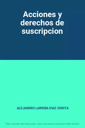 Couverture du produit · Acciones y derechos de suscripcion