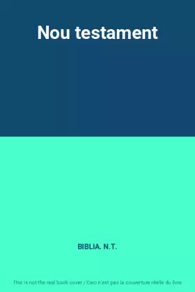 Couverture du produit · Nou testament