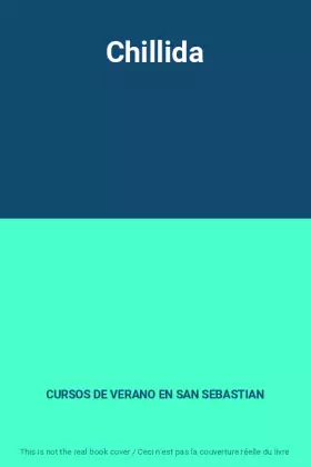 Couverture du produit · Chillida